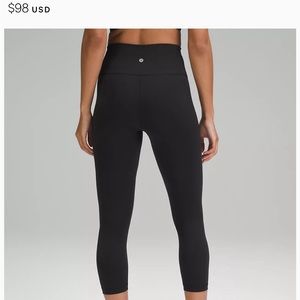 Lululemon high rise cropped legging size 4